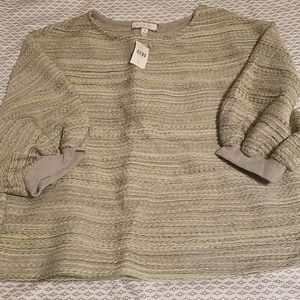 Anthropologie Eri + Ali Puff Sleeve Sweater NWT S